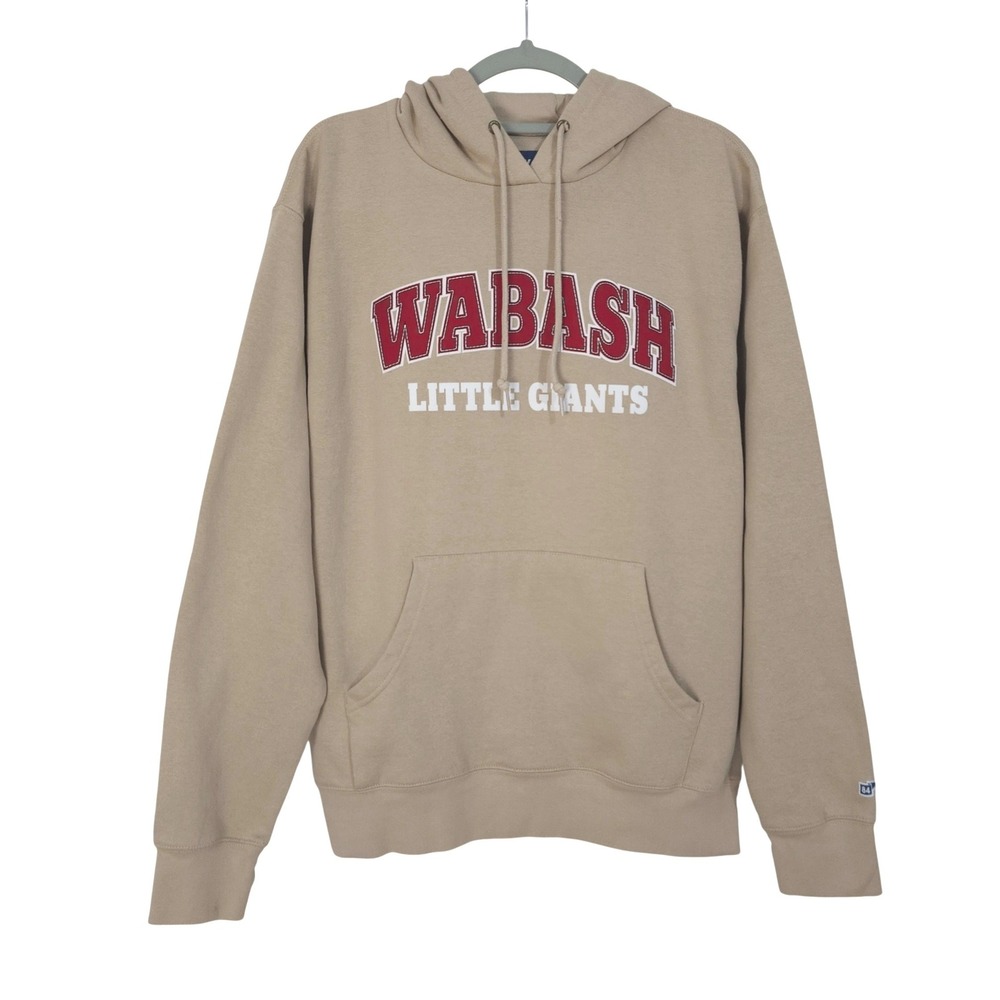 Blue 84 Wabash College Little Giants Hoodie Mens Medium Tan NCAA Sports